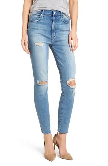 Women's Mother The Swooner High Waist Ankle Skinny Jeans, Size 24 - Blue | Nordstrom