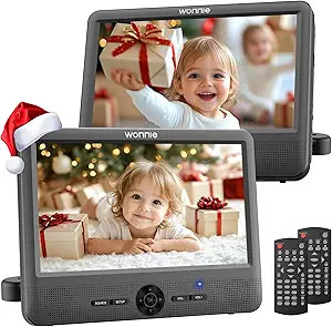 WONNIE 10" Car DVD Players, Portable DVD Player Dual Screen Play Two Different or The Same Movie ... | Amazon (US)