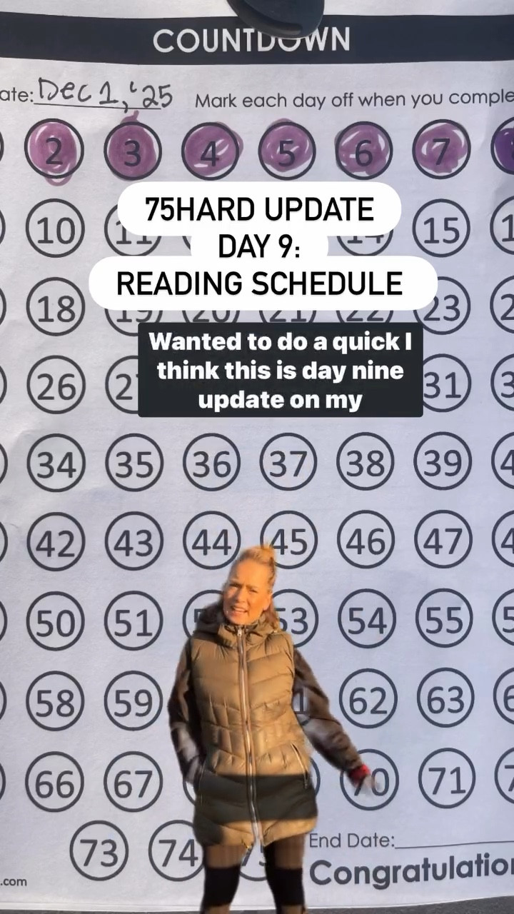 75HARD UPDATE
DAY 9:
READING SCHEDULE