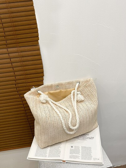 Minimalist Rope Straw Bag | SHEIN