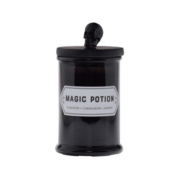 Ways To Celebrate Magic Potion Pumpkin Amber Scented 1-Wick Apothecary Jar with Black Wood Lid 9.... | Walmart (US)