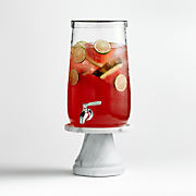 Dax Drink Dispenser with French Kitchen White Marble Stand + Reviews | Crate & Barrel | Crate & Barrel