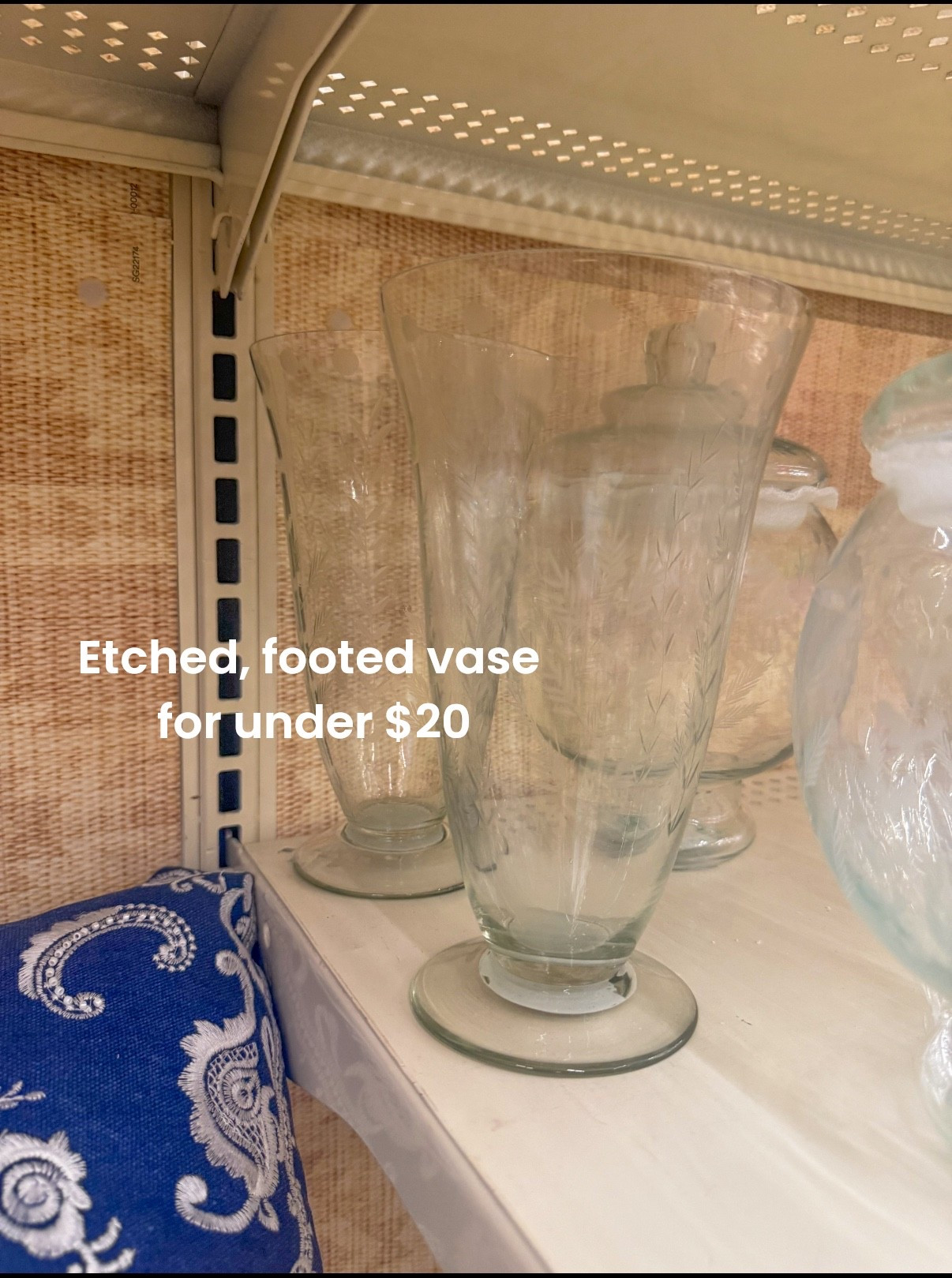 Beautiful etched vase for under $20! Looks like high end crystal! Fill with flowers for Mother's Day! 

#LTKHome #LTKMothersDay