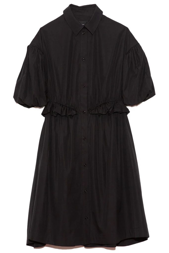 Twisted Hip Shirt Dress in Black | Hampden Clothing