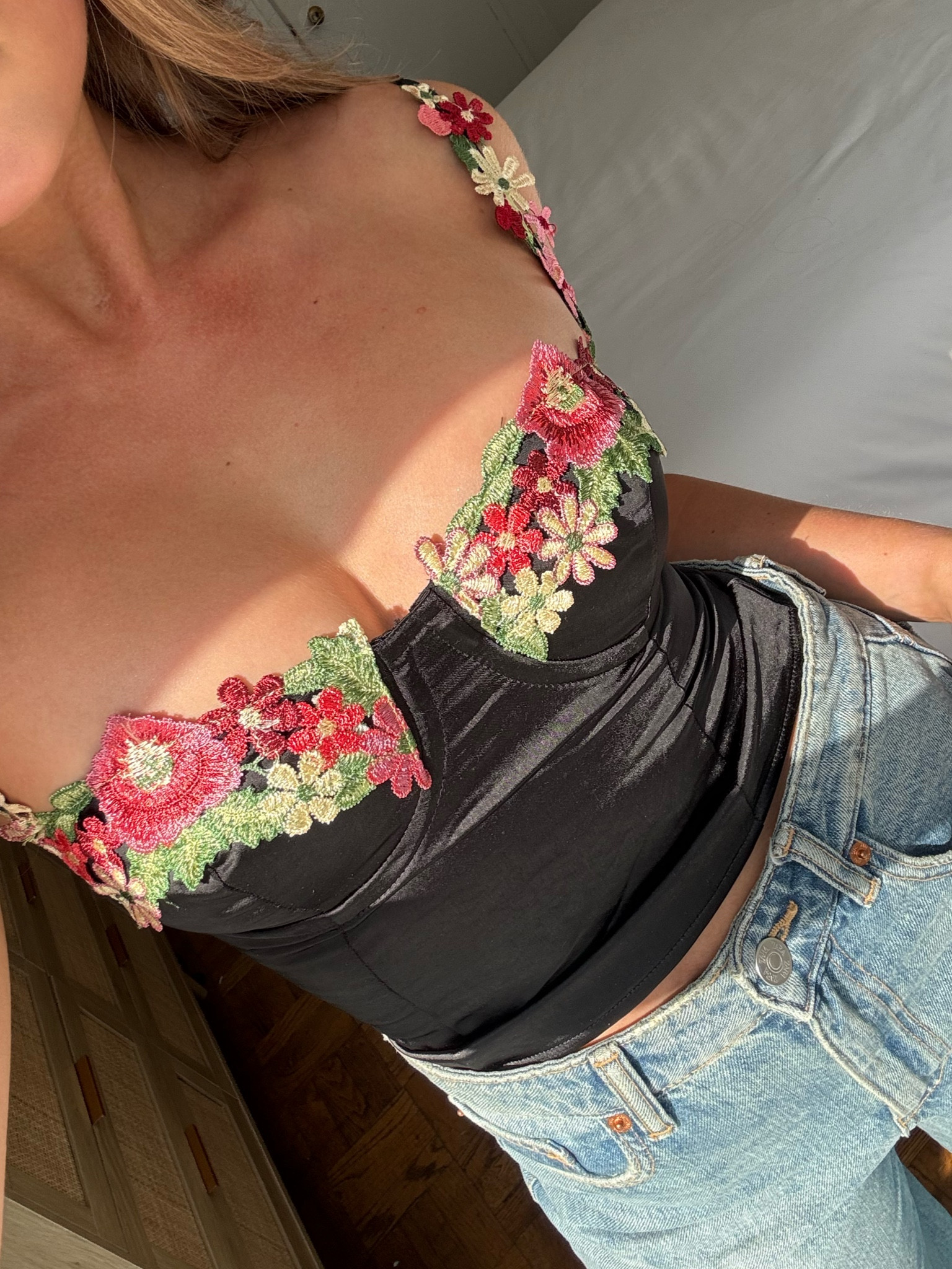 Flower bustier top 