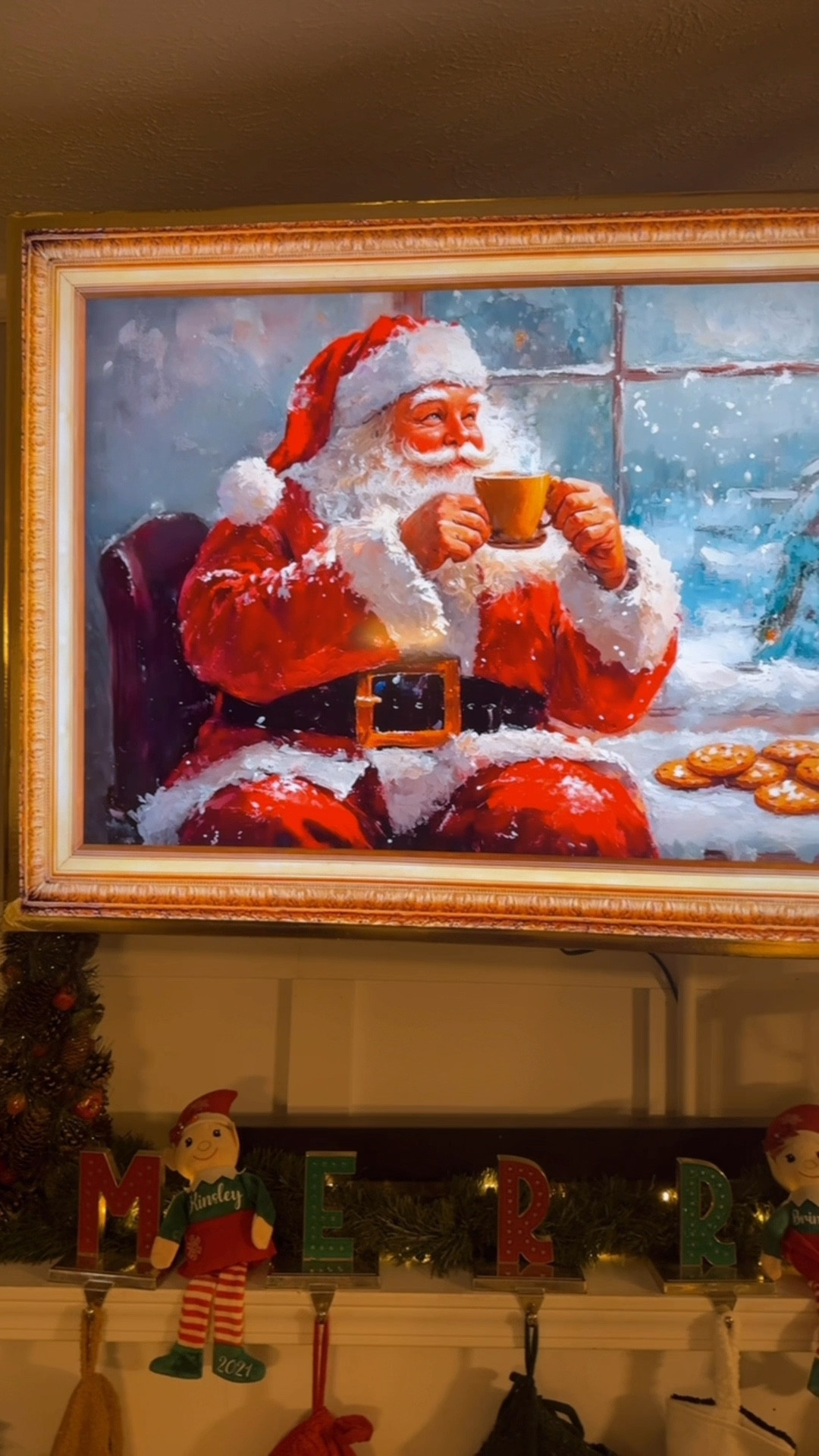 It’s amazing how a bit of gold washi tape transformed my TV into such an elegant, framed centerpiece.

#LTKHome #LTKFindsUnder50 #LTKHoliday