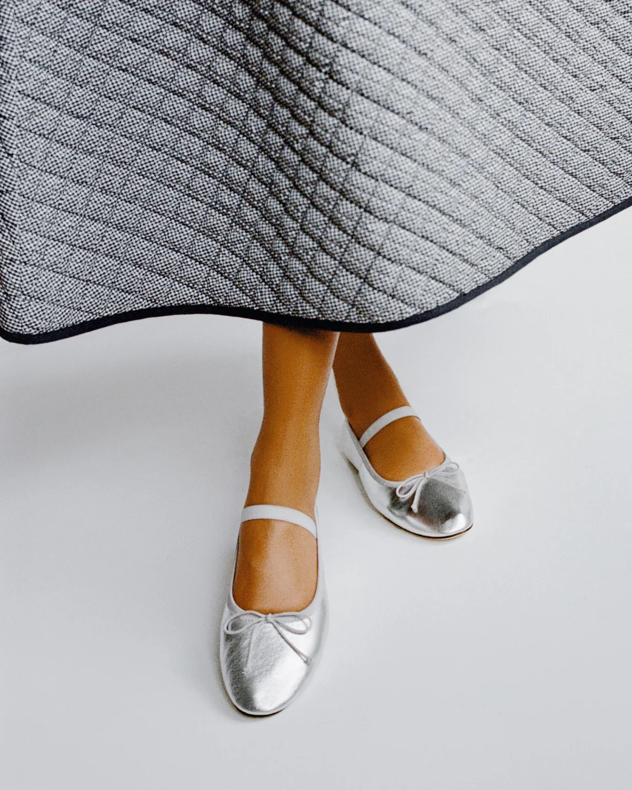 Leonie Silver Leather Ballet Flat | Loeffler Randall