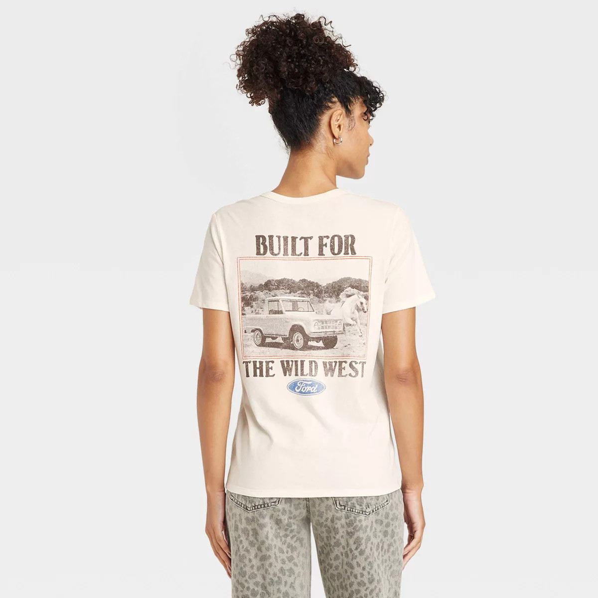 Women's Ford 66 Wild West Short Sleeve Graphic T-Shirt - Ivory | Target