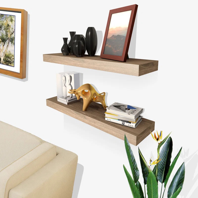 Solid Wood Floating Shelf | Wayfair North America