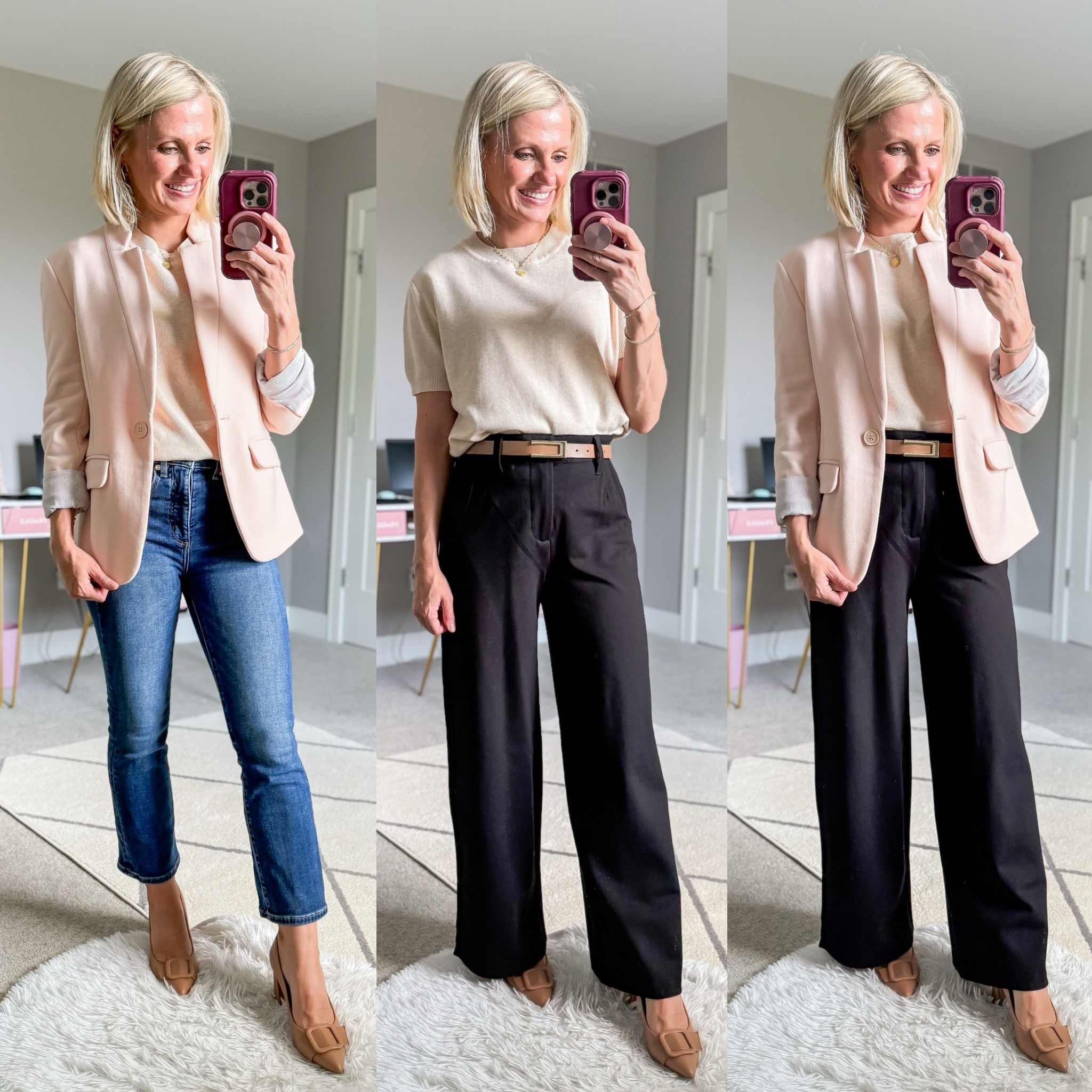 Teacher outfits for other a short sleeve sweater! Short sleeve sweater- small || pants- 0/petite || blazer- xsmall || jeans- 24/petite

#LTKStyleTip #LTKPetite #LTKWorkwear