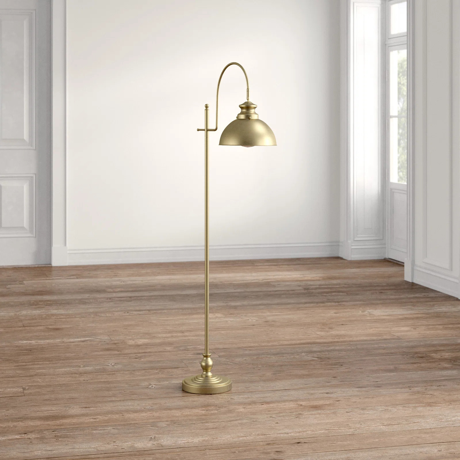 Anar 64.5'' Plated Gold Arched Floor Lamp | Wayfair North America