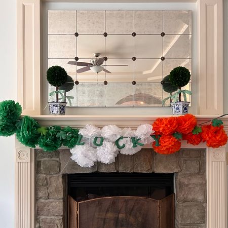 DIY holiday decor for over your fireplace and mantle. Easy decoration for any party. Garland for your home and tables  

#LTKSeasonal #LTKhome #LTKparties
