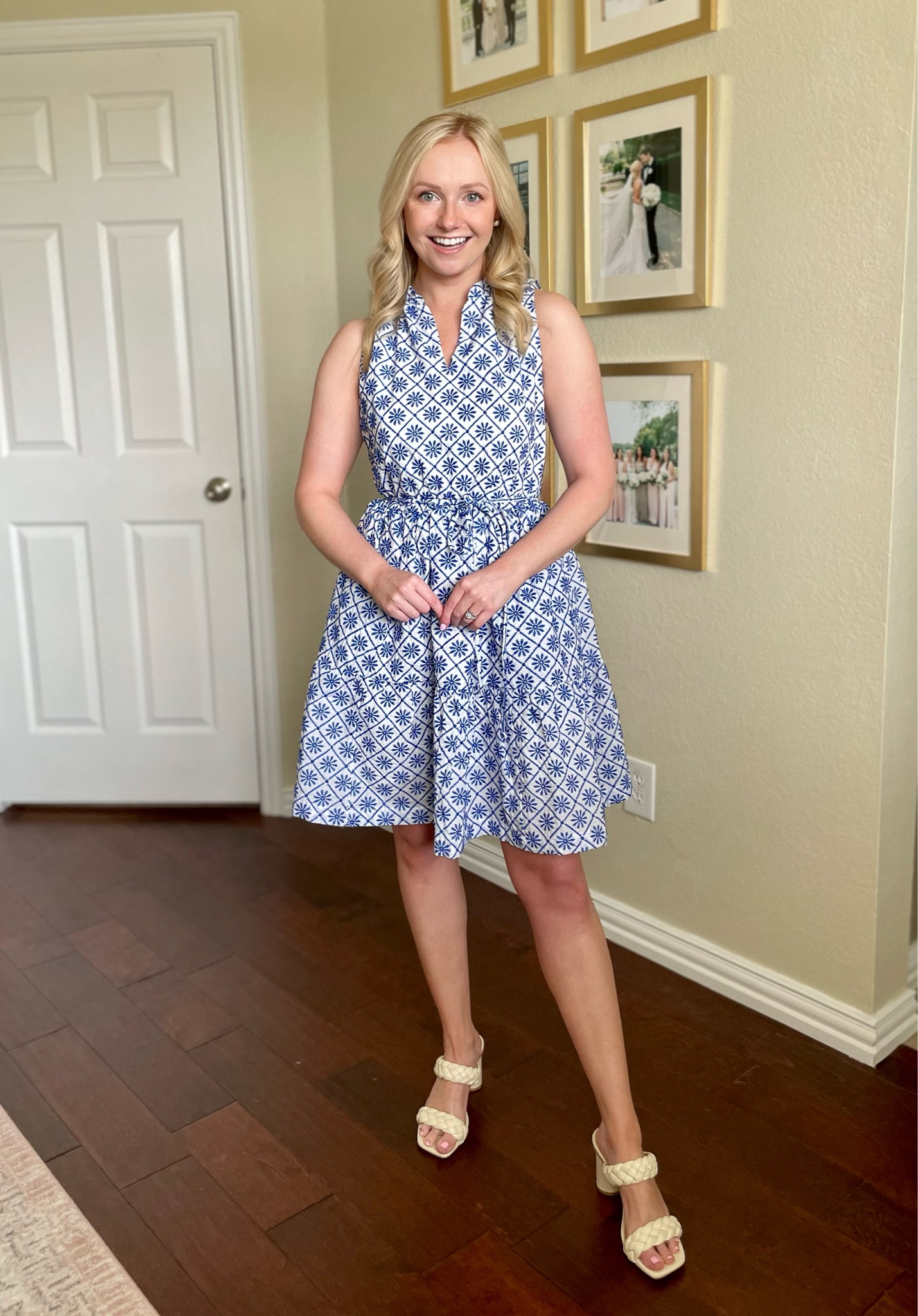 Wearing an XS | Draper James, embroidered dress, blue and white dress, graduation dress, sundress, sleeveless dress, summer dress, summer outfit 

#LTKstyletip #LTKFind #LTKSeasonal