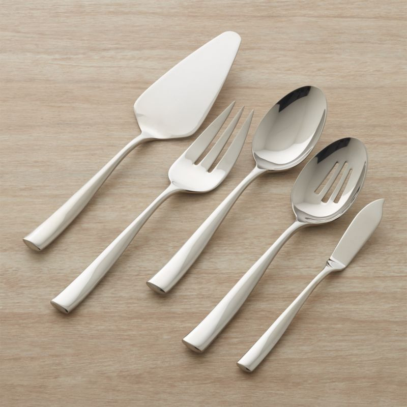 Marin Mirror 5-Piece Serving Set + Reviews | Crate & Barrel | Crate & Barrel