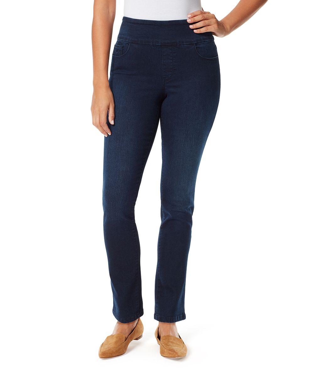 Gloria Vanderbilt Women's Denim Pants and Jeans KANSAS - Kansas Dark Wash Amanda High-Waist Pull-On  | Zulily