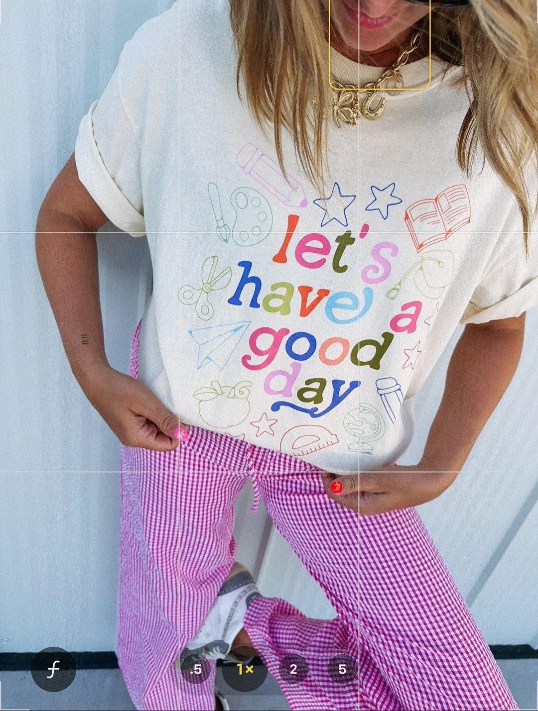 ETTA OG | Let's Have a Good Day Teacher Graphic Tee - Ivory / Multicolor - Etsy | Etsy (US)