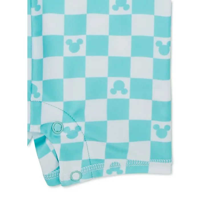 Mickey Mouse Baby Short Sleeve Rashguard Swimsuit, 1-Piece, Sizes 0/3-12 Months | Walmart (US)