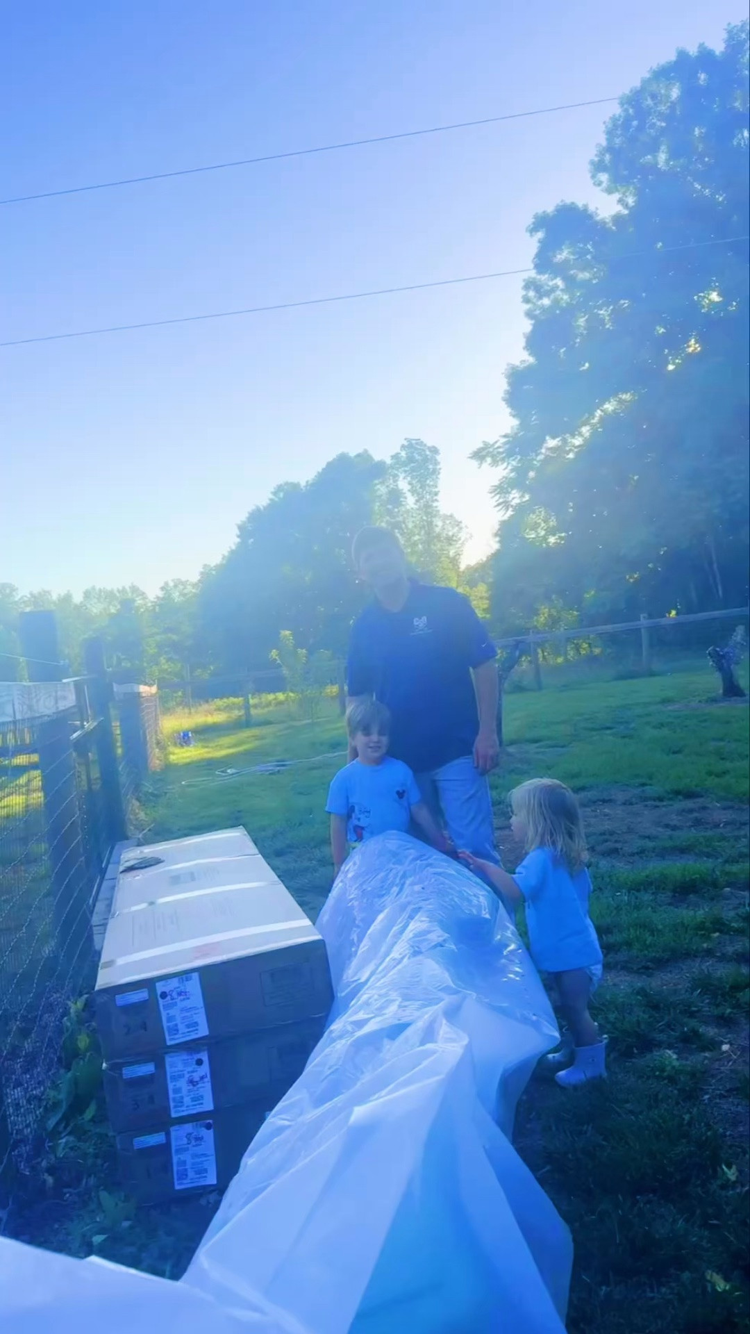 Backyard baseball ⚾️, garden 🪴 checks (& waving hi 👋🏼 to the horsies right behind the garden 🐴), and helping “Dada” pick the perfect 🤩 spot (with the pretty mountain ⛰️ view behind it 🫶🏽) to put the swingset when he builds it!! 🌅 Oh how we love this slice 🌳 of heaven 🐓 on earth so!!! 🌾