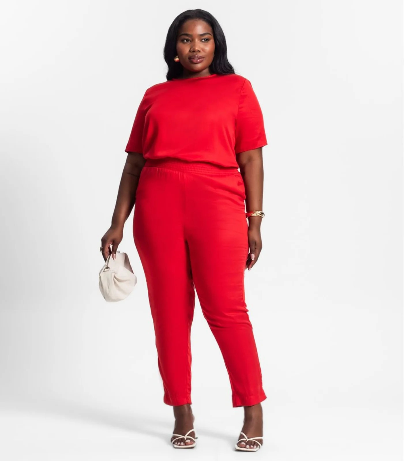 Calça Plus Size Feminina Secret Glam Vermelho | Dafiti (BR)