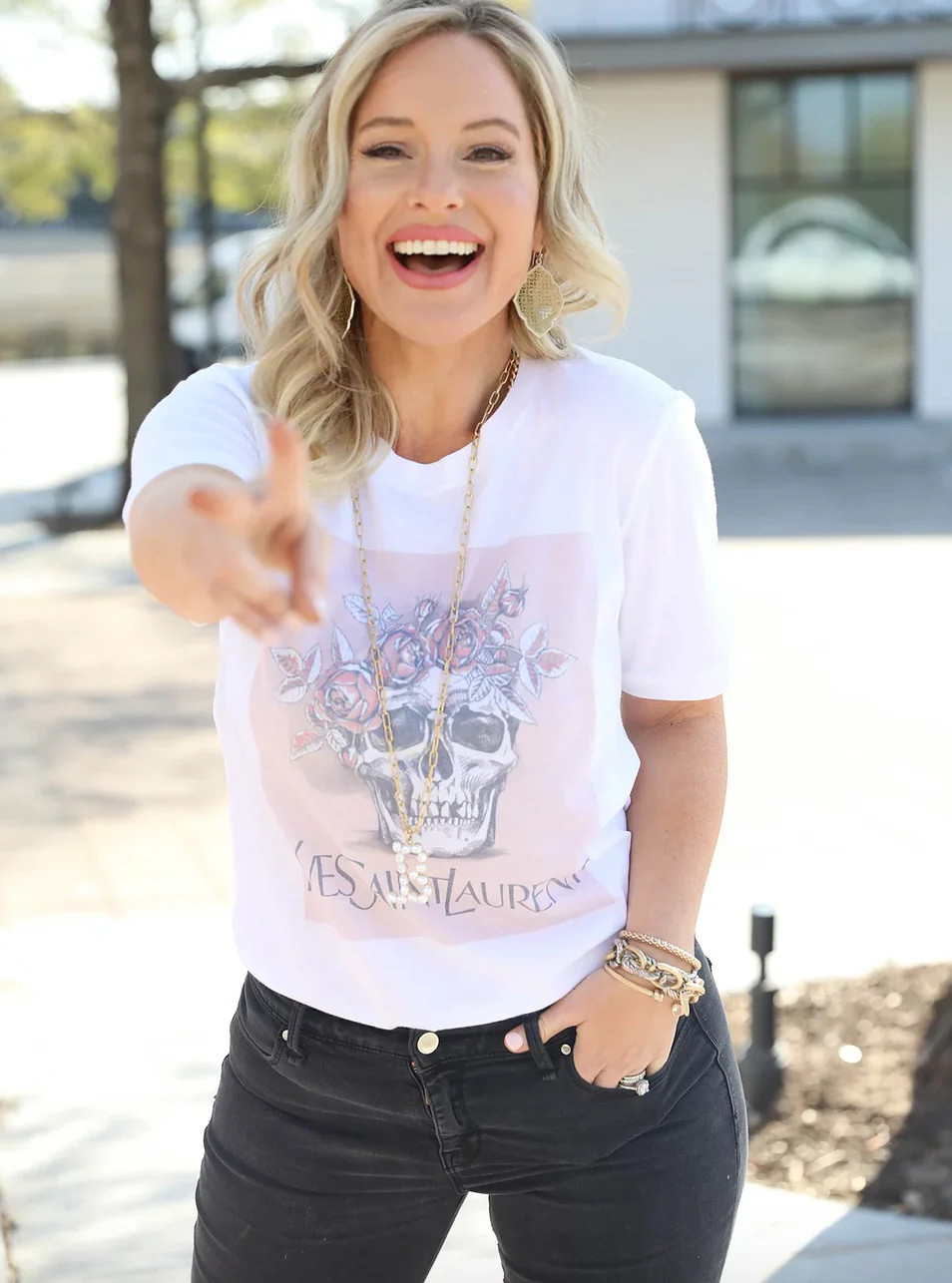 Roses and Skulls Graphic T- shirt ( Vintage Feel ) | Sassy Queen