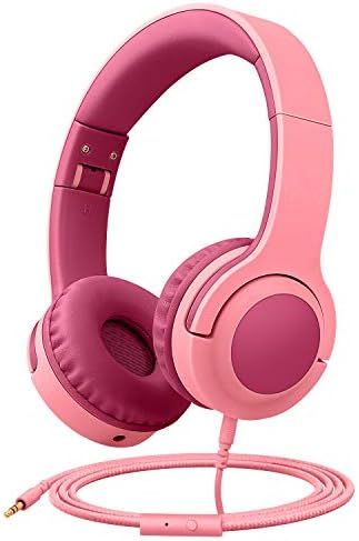 Picun Q2 Kids On-Ear Headphones Foldable Design with Stereo Tangle-Free 3.5mm Jack Wired Cord Headse | Amazon (US)