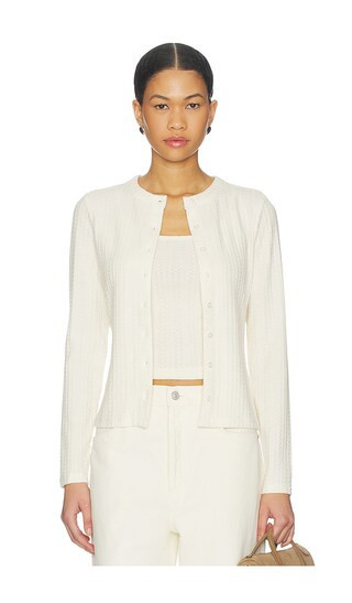 Veronica Beard Lira Cardigan in Ivory. - size L | Revolve Clothing (Global)