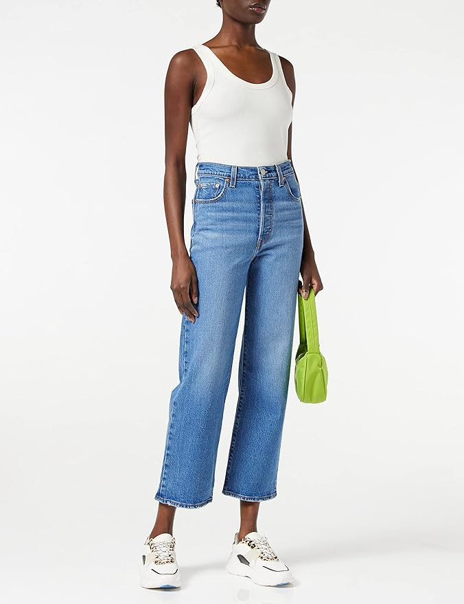 Levi's Ribcage Straight Ankle Women's Jeans, 100% Cotton, High Rise with Button Fly | Amazon (UK)