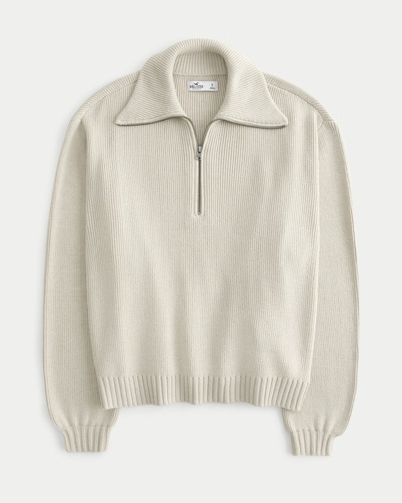 Oversized Half-Zip Sweater | Hollister (US)