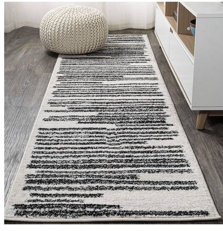 JONATHAN Y MOH207A-28 Khalil Modern Berber Stripe Indoor Farmhouse Area-Rug Bohemian Minimalistic Striped Easy-Cleaning Bedroom Kitchen Living Room Non Shedding, 2 X 8, Cream,Black

#LTKHome #LTKStyleTip #LTKSaleAlert