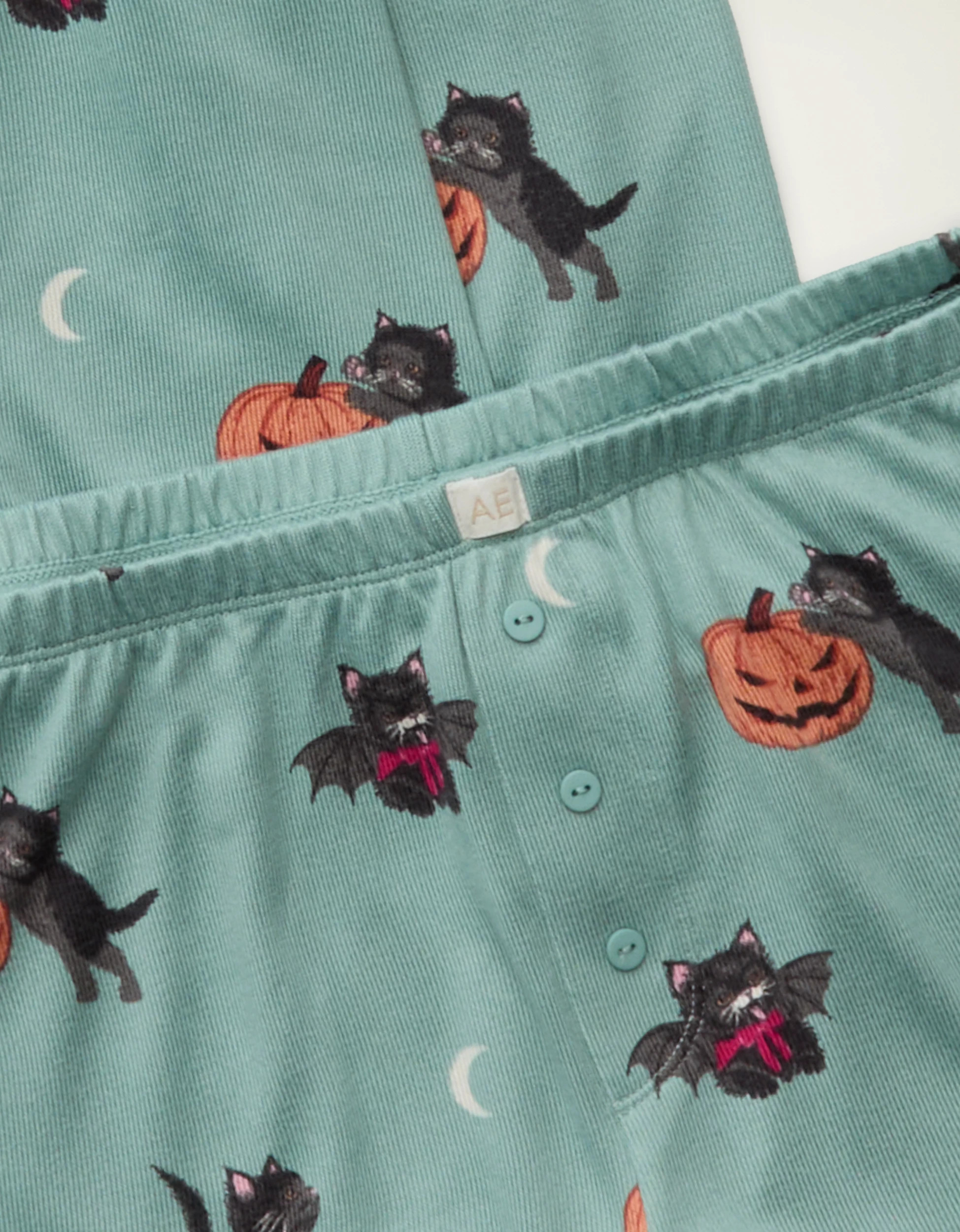 AE Luxe Plush Long Sleeve + Short PJ Set | American Eagle Outfitters (US & CA)