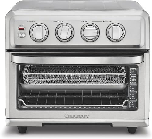 Cuisinart Air Fryer Toaster Oven, 1800W, 8-in-1 with Air Fry, Convection, Broil & Warm, 0.6 Cubic Feet, 60-Minute Timer, TOA-70NAS, Stainless Steel | Amazon (US)