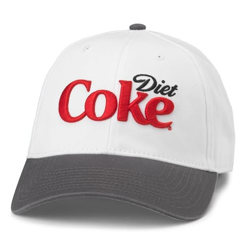 AMERICAN NEEDLE Diet Coke Coca Cola Officially Licensed Ballpark Adjustable Baseball Hat (20001A-DCOKE-WHGY) | Amazon (US)