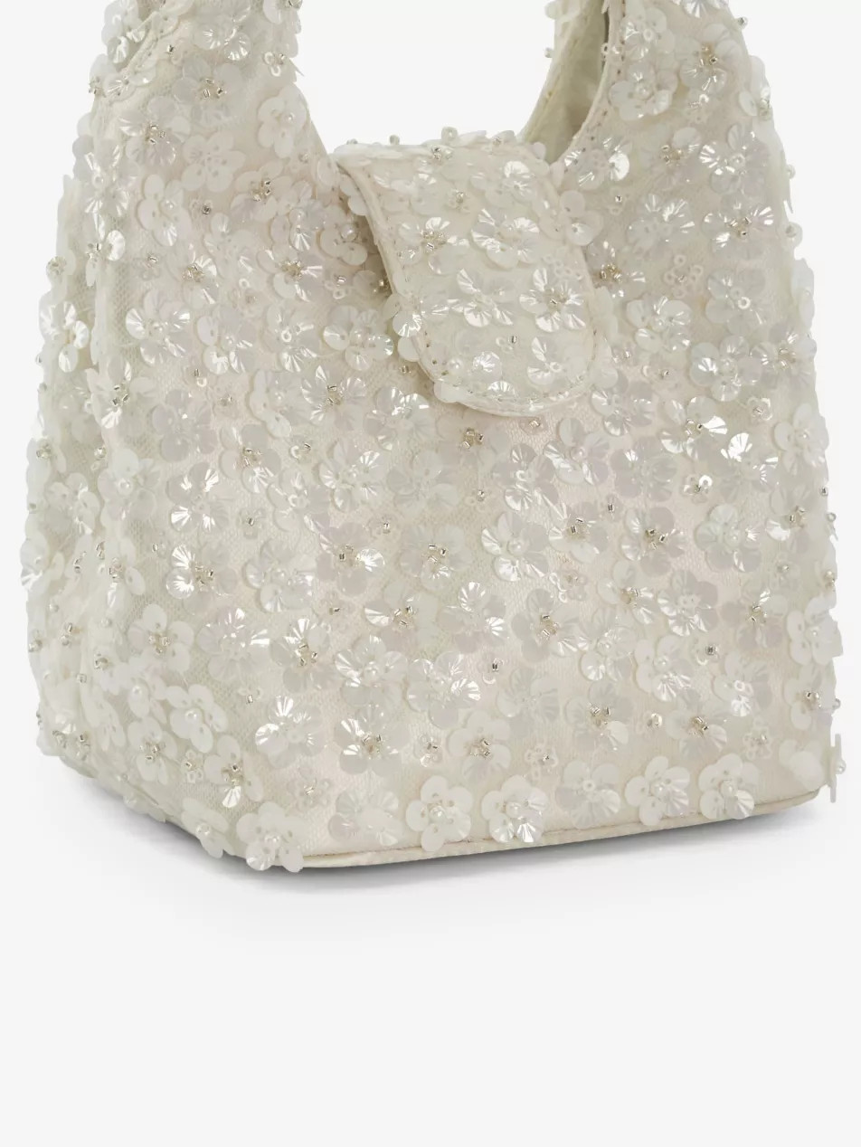Bridal Bouquette sequin-embellished woven cross-body bag | Selfridges