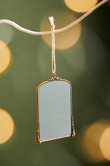 Gleaming Primrose Mirror Ornament | Anthropologie (US)