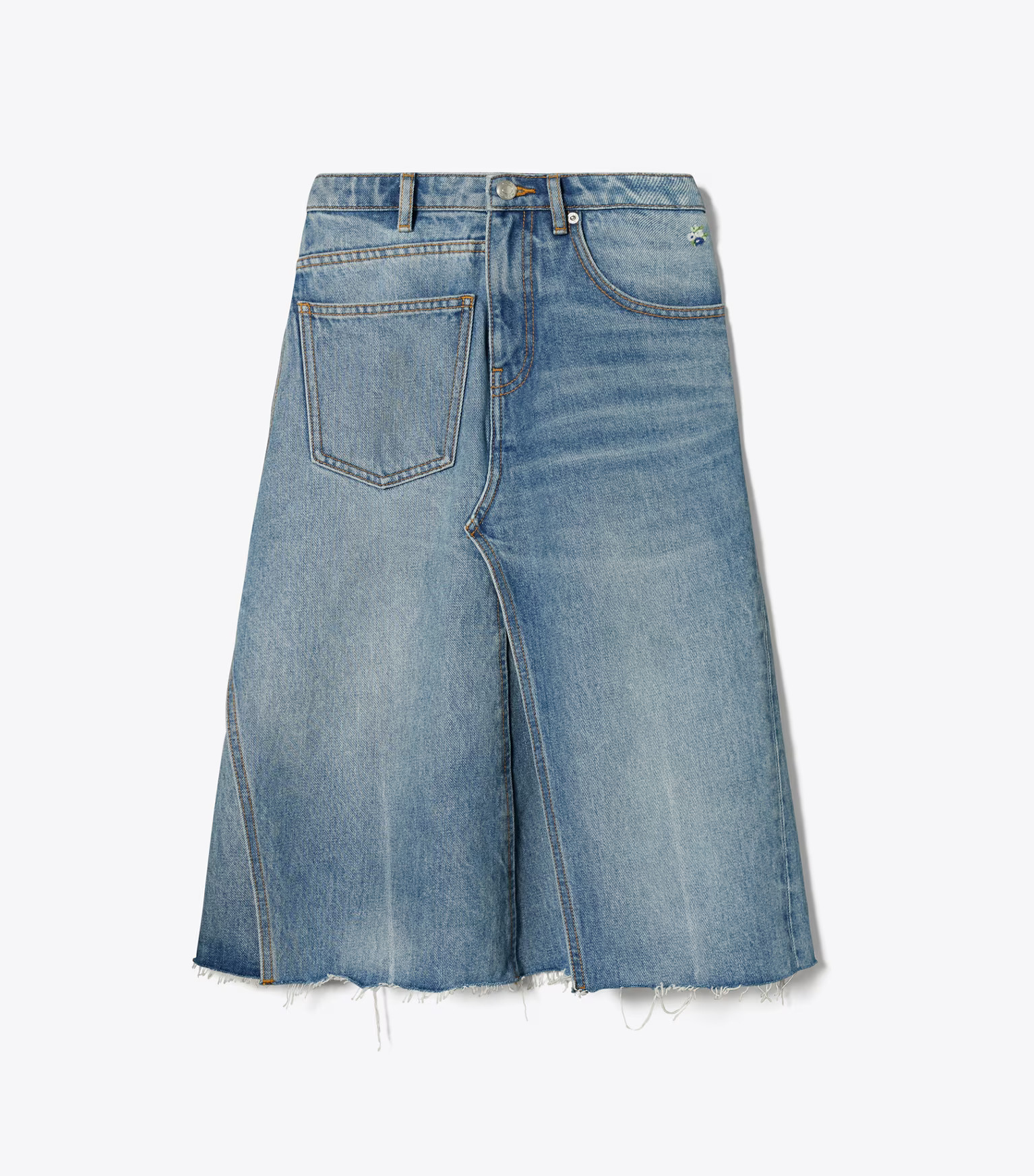 DECONSTRUCTED DENIM SKIRT | Tory Burch (US)
