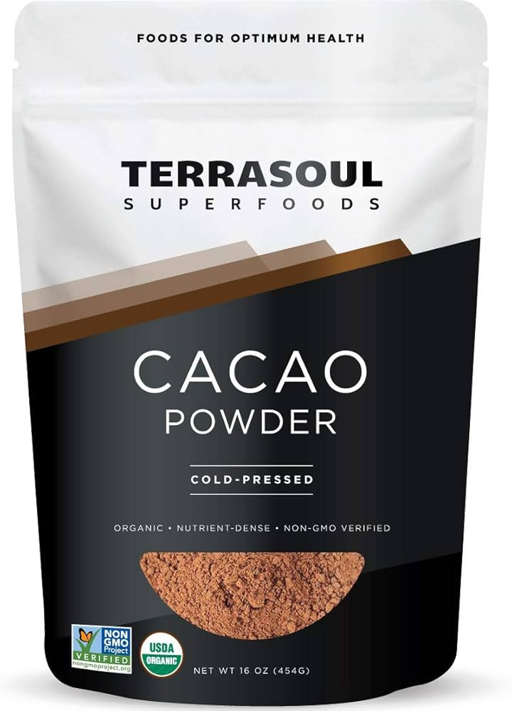 Terrasoul Superfoods Raw Organic Cacao Powder, 2 Lbs (2 Pack) - Raw | Keto | Vegan | Amazon (US)