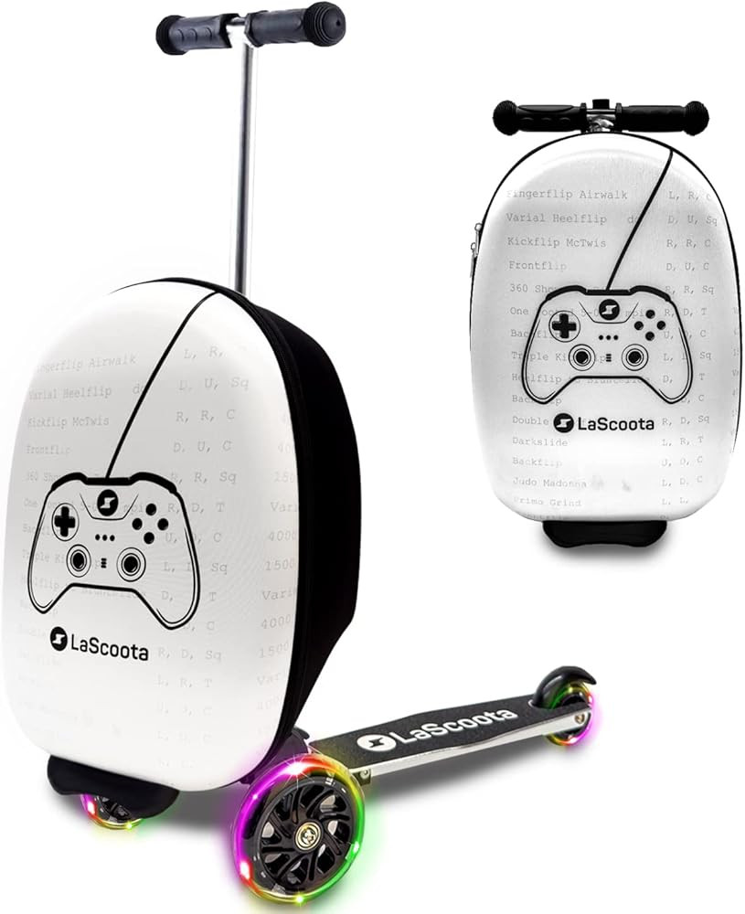 Lascoota Scooter Suitcase, Foldable Scooter Luggage For Kids - Lightweight Ride-on Luggage Scoote... | Amazon (US)