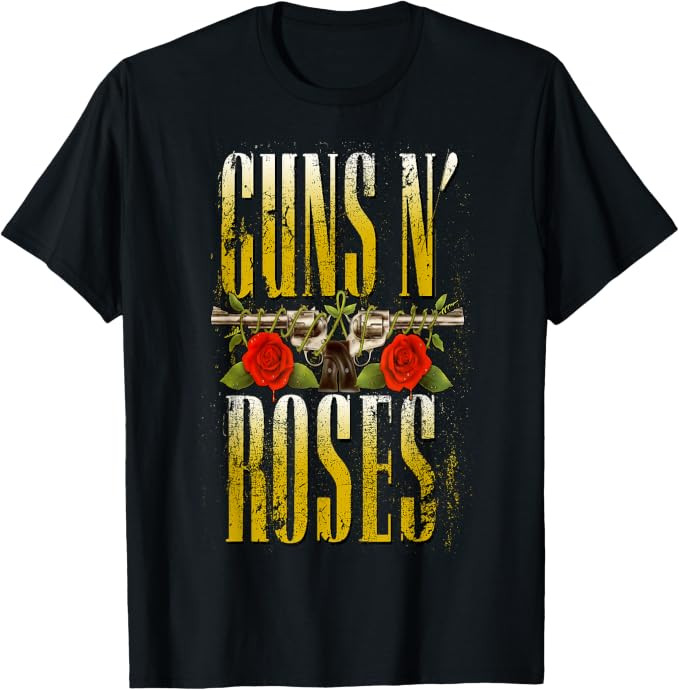 Guns N' Roses Official Big Guns T-Shirt | Amazon (US)