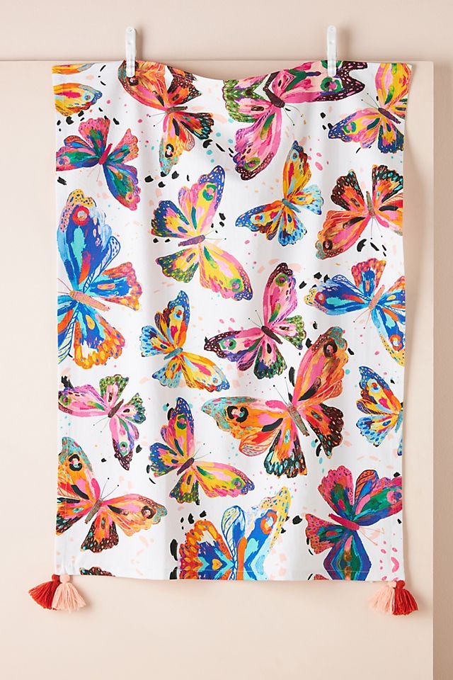 EttaVee Butterfly Dish Towel | Anthropologie (US)