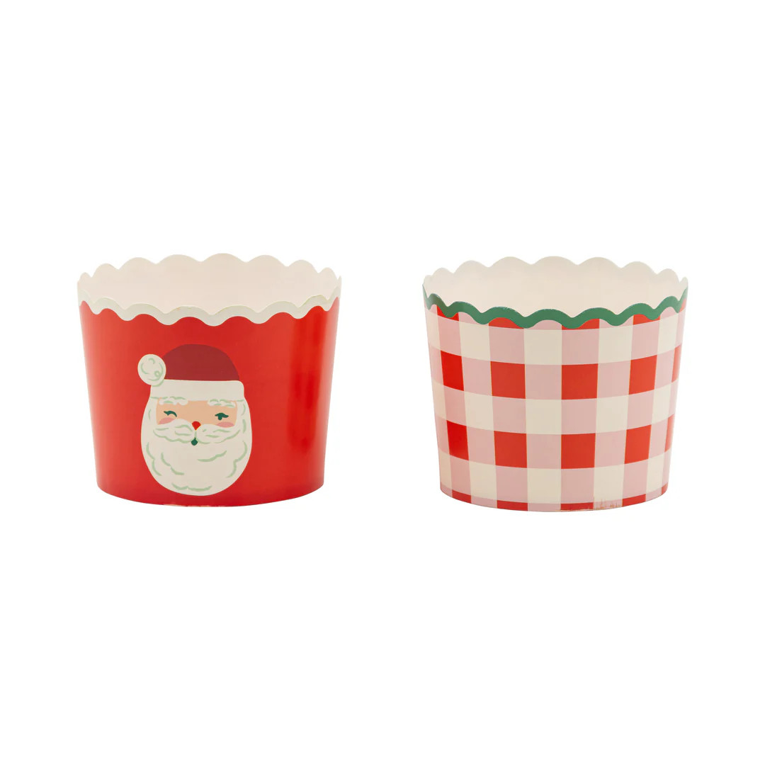 Santa Plaid 5 oz Baking Cups | My Mind's Eye