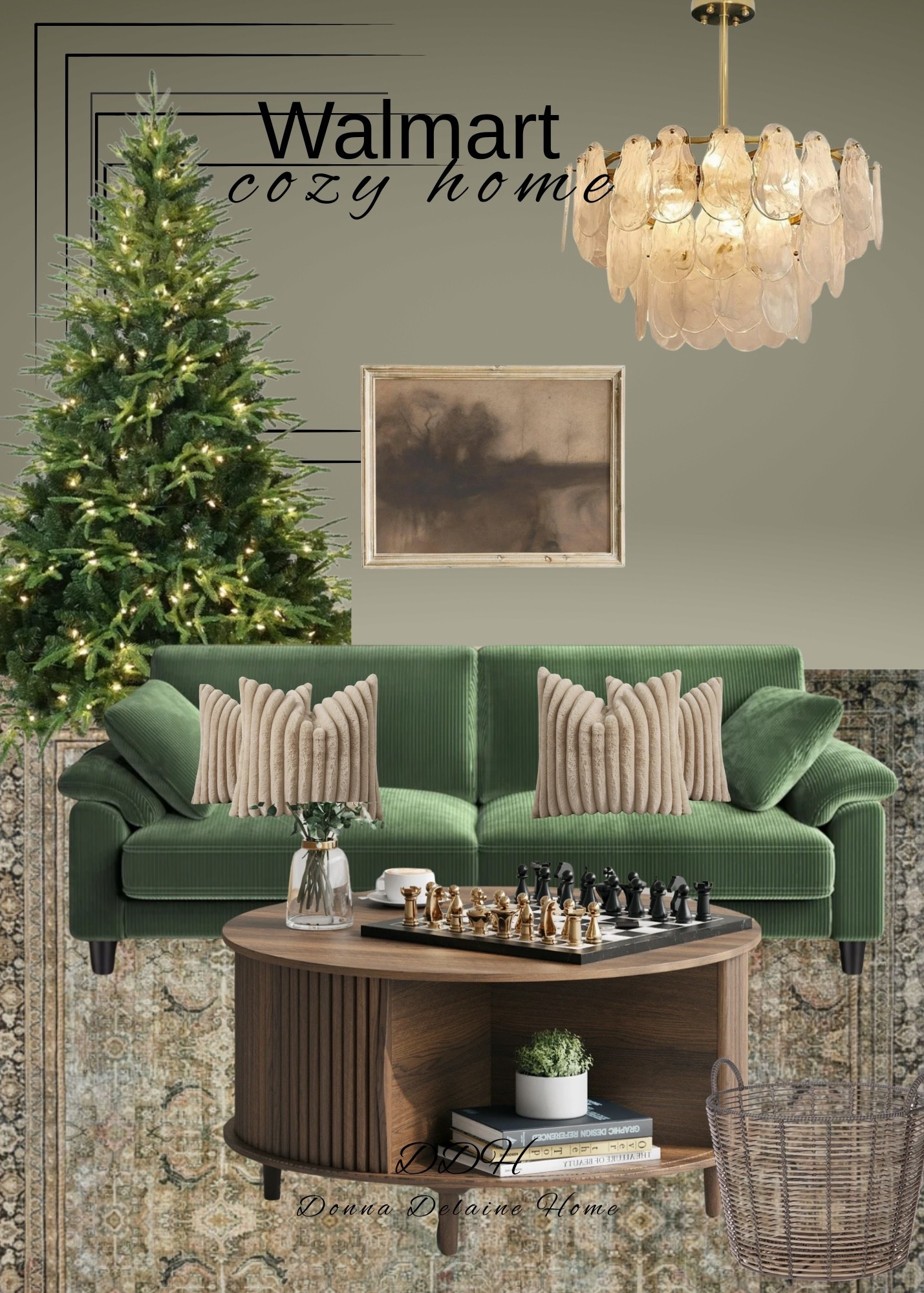 Cozy space inspiration .. beautiful green sofa and walnut coffee table. Love this combination🤎
Organic and moody home 

#LTKHome