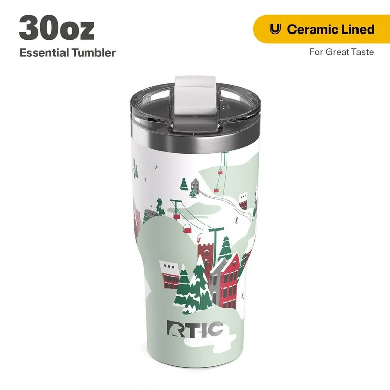 RTIC 30 oz Ceramic Lined Insulated Essential Tumbler, Leak-Resistant Lid, Christmas, Holiday, Apr... | Walmart (US)
