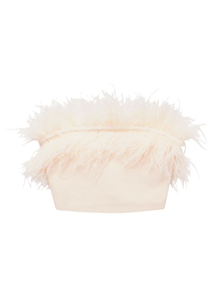 Nellie Feather-Trim Bandeau Top | Saks Fifth Avenue