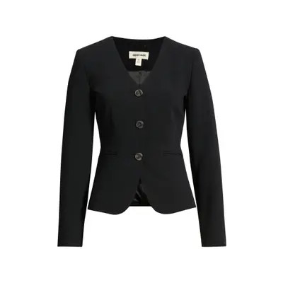 Open Edit Curator V Neck Blazer in Black at Nordstrom, Size X-Large | Nordstrom