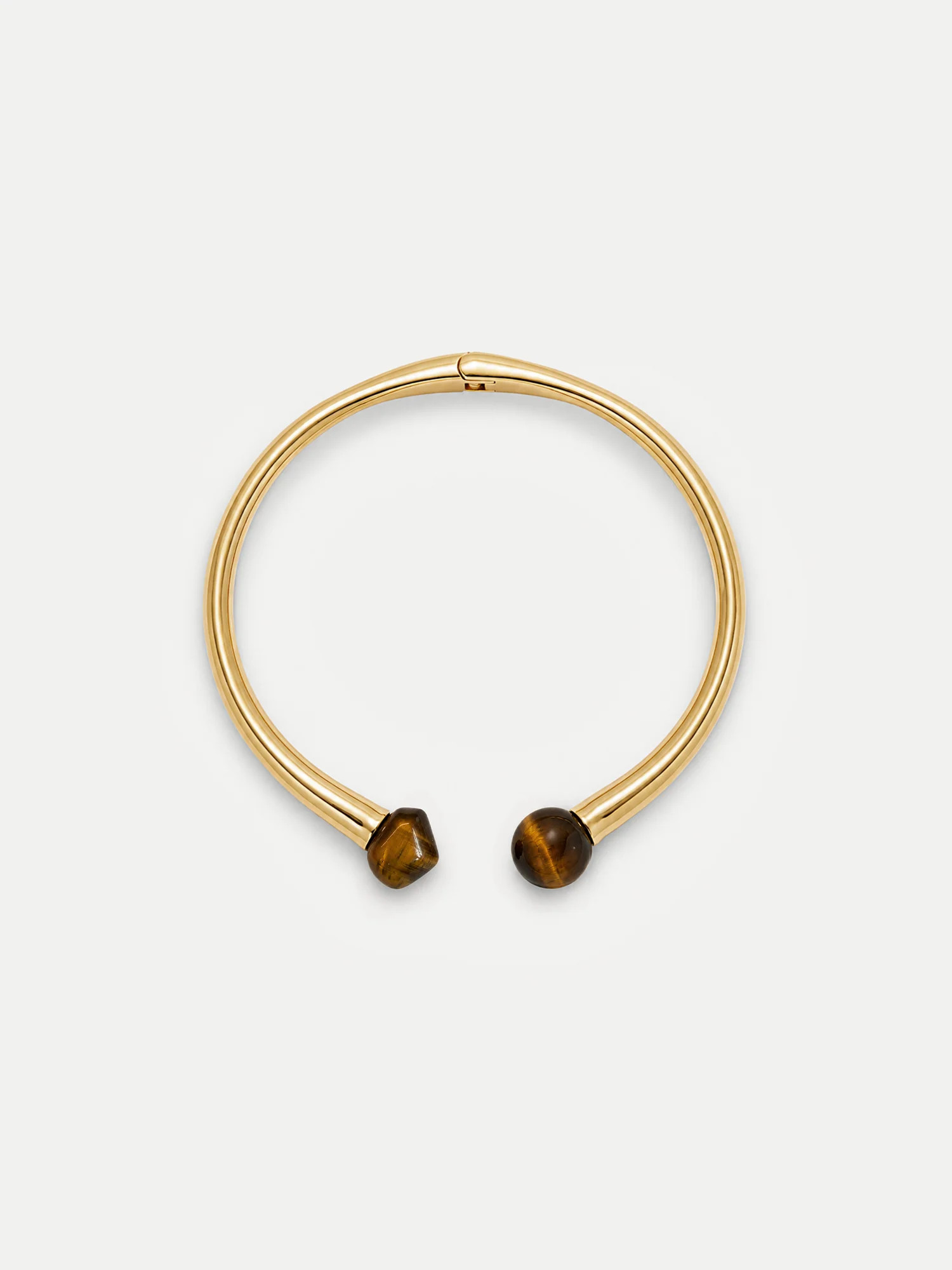Tiger’s Eye Open Collar Necklace in Gold/Brown | Veronica Beard | Veronica Beard
