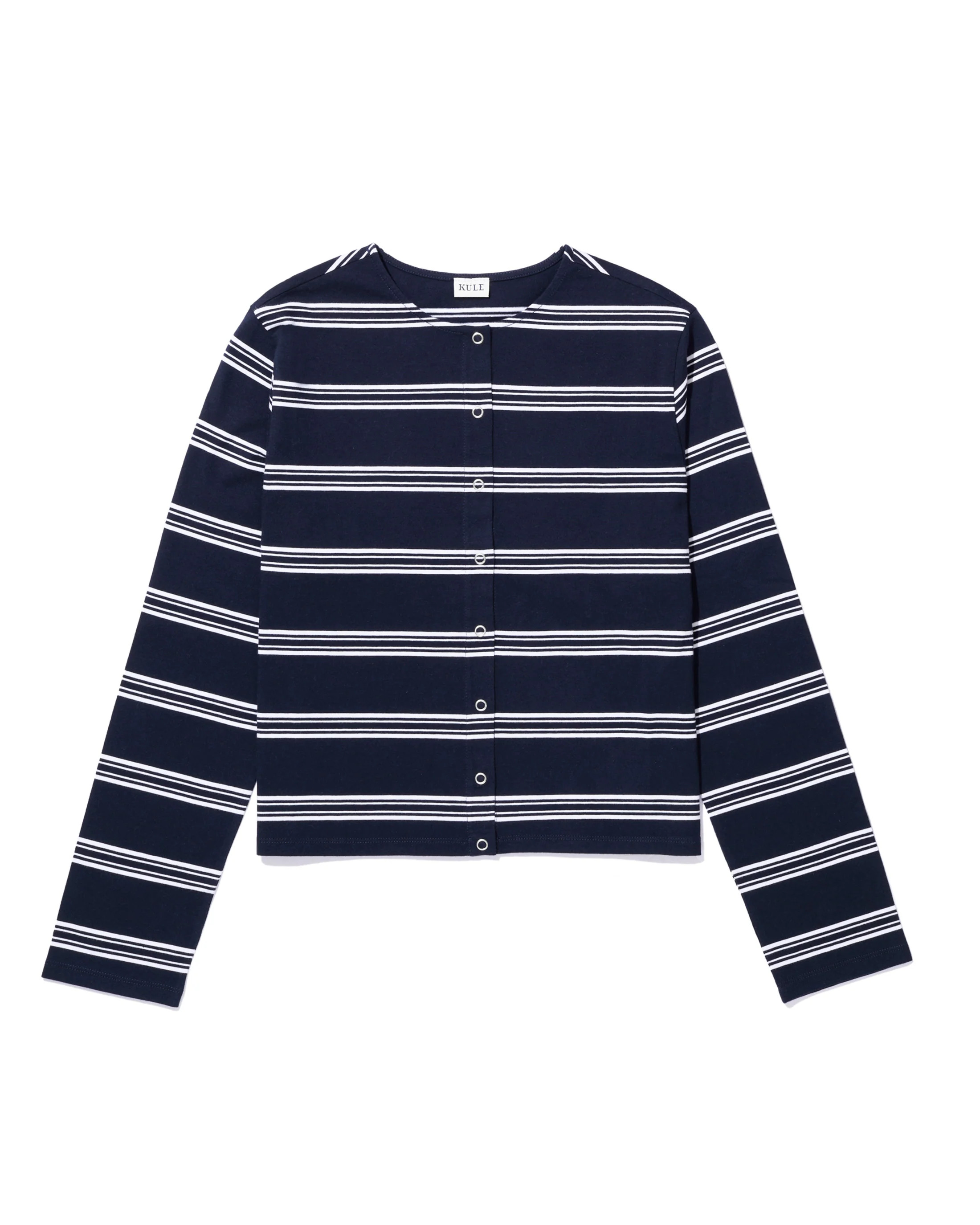 The Carmen - Navy/White Mixed Stripe | KULE (US)