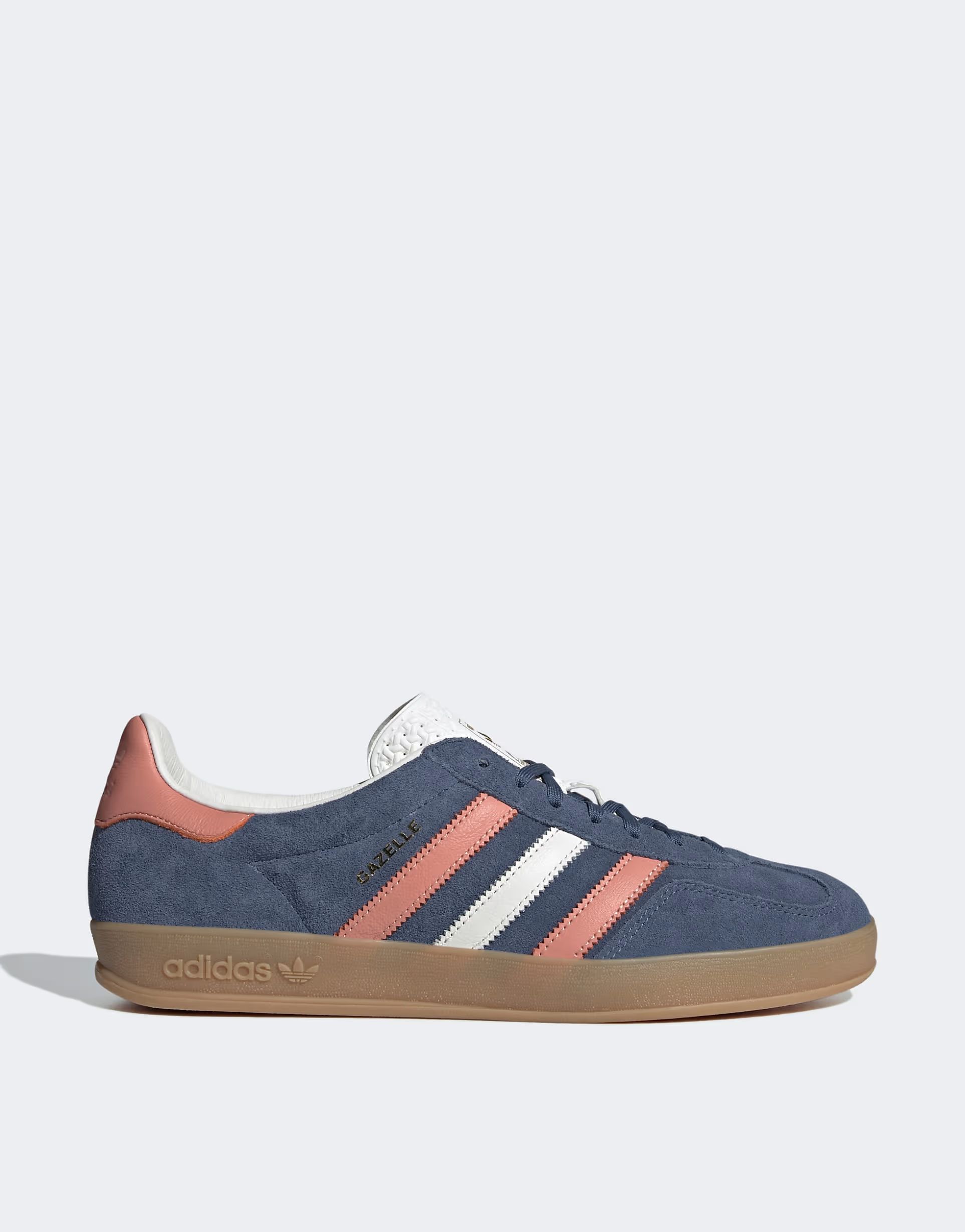 adidas Originals Gazelle Indoor sneakers with rubber sole in navy and peach | ASOS (Global)