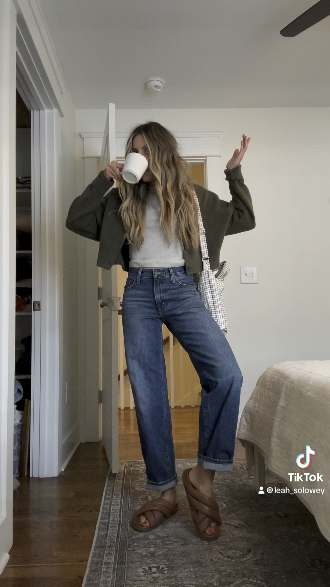 Top from brandy, cardigan from Zara. Levis are in size 24. 