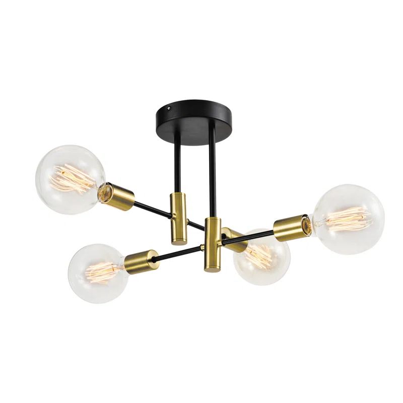 Rensselear 4 - Light Dimmable Sputnik Modern Linear Chandelier | Wayfair North America