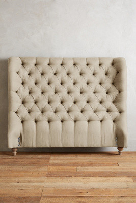 Linen Tufted Wingback Headboard | Anthropologie (US)